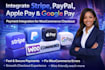 integrate stripe, paypal, apple pay, google pay in woocommerce checkout