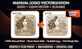 manually vectorize your logo into clean vector