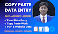 do copy paste, excel data entry, and typing work