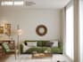 design modern mid century apartment interior with realistic 3d render