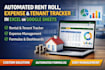 create automated rent roll, expense and tenant tracker in excel or google sheets