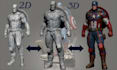 create 2d to 3d character model miniature model 3d printing stl file 3d figuring