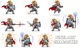 2d pixel game character animation, top down tileset game art, pixel spritesheet
