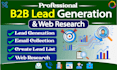 do b2b lead generation and web research