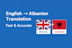 translate english to albanian manually, fast and accurately