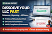 dissolve US llc, file articles of dissolution, close ein, wyoming, delaware llc