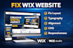 fix your wix studio website, fix wix issue, edit site, redesign wix website