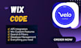 develop wix website using wix velo wix code and database
