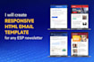 design responsive HTML email template for newsletter and esp