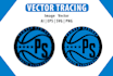 manually vector trace logo to ai, svg, eps