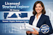 licensed structural engineer pe stamp in vermont virginia washington permit