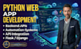develop python web applications and backend apis with flask or django