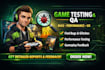 test and review game for bugs gameplay experience game app testing performance