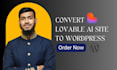 convert lovable ai website to wordpress elementor website