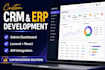 develop custom CRM, erp and admin dashboard