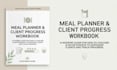 do minimalist meal planner, progress tracker, coach client onboarding workbook