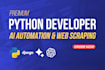 develop ai apps, ai website, ai integration with python django python developer