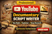 write youtube documentary scripts like johnny harris