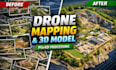 process drone images into 3d map, orthomosaic and terrain using pix4d
