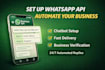 do whatsapp business API setup and build whatsapp chatbots
