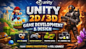 do unity game development for 2d 3d mobile game, full game, prototype