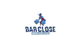design bar close modern weight lifting logo