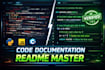 document your code and create a professional readme file
