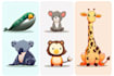 draw animals cartoon illustration