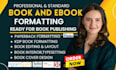 format and design book interior, book layout, typesetting