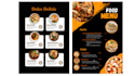 create modern food menu and restaurant menu design