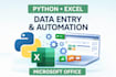 do python scripts, excel automation, and microsoft office