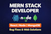 fixing bugs in a responsive mern stack web application