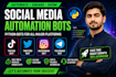 create social media bot, tiktok bot, twitter bot, youtube bot, instagram api bot