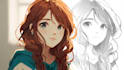 draw anime illustration art, oc character