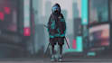 design anime character , cyberpunk character