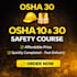 osha 10 30 construction safety training