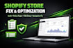 optimize shopify store fix navigation, create faq and policy pages