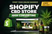 build high converting shopify cbd store, supplement website filter function