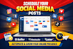 schedule your social media posts via buffer, hootsuite, metricool loomly later