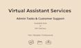 be your virtual assistant for admin tasks