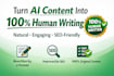 rewrite ai generated content into human written content