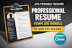 design professional ats friendly resume canva editable template bundle 2026