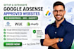 setup integrate google adsense approved websites on wordpress wix shopify