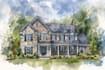 draw house illustration watercolor style