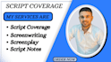 provide industry standard script coverage and feedback