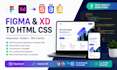 convert figma to html css, xd to html responsive bootstrap 5 tailwind