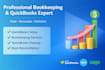 do bookkeeping in quickbooks online , bank reconciliation and cleanup