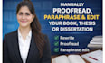 manually edit, paraphrase, proofread, rewrite, rephrase and reword your content