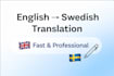 translate english to swedish manually and professionally