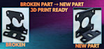 recreate your broken part as a 3d cad model for 3d printing